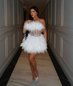 Innocent Crush White Corset Mini Dress