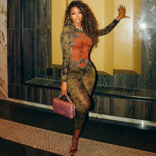 One Night Only - Vintage Print Jumpsuit