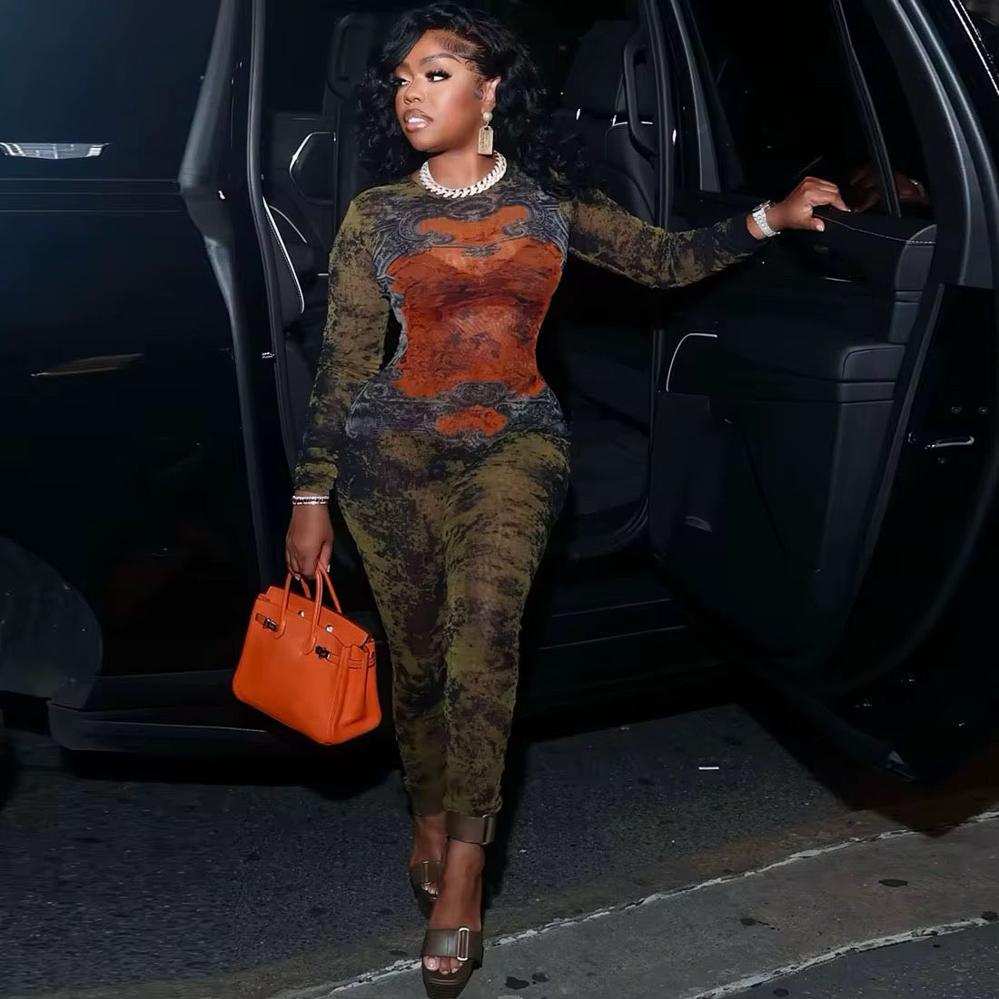 One Night Only - Vintage Print Jumpsuit