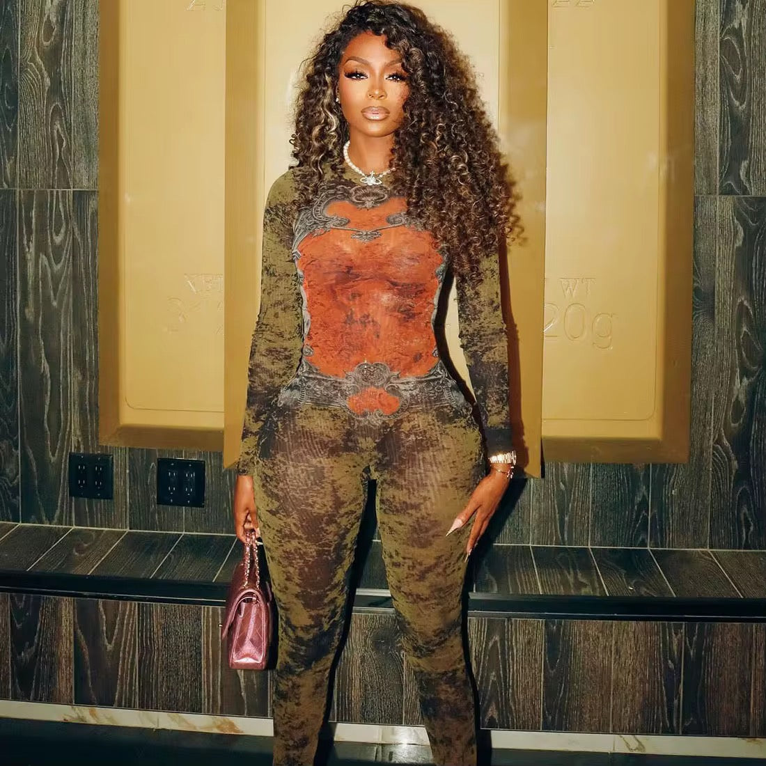 One Night Only - Vintage Print Jumpsuit