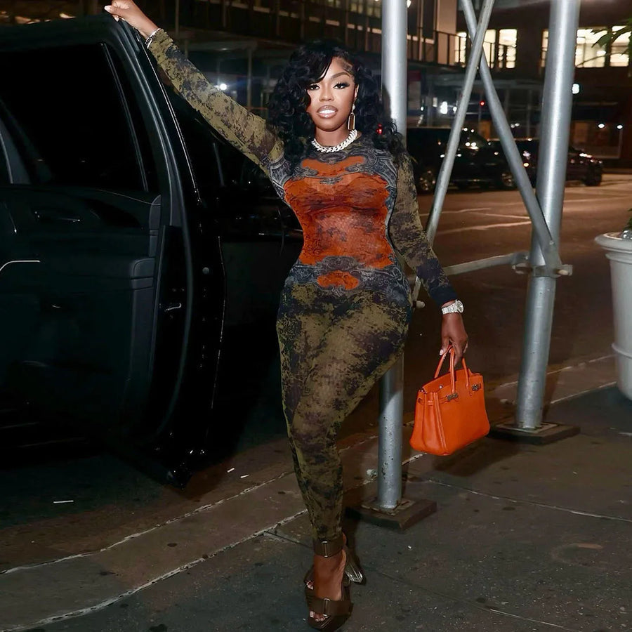 One Night Only - Vintage Print Jumpsuit