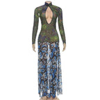 Butterfly Kisses Sheer Maxi Dress