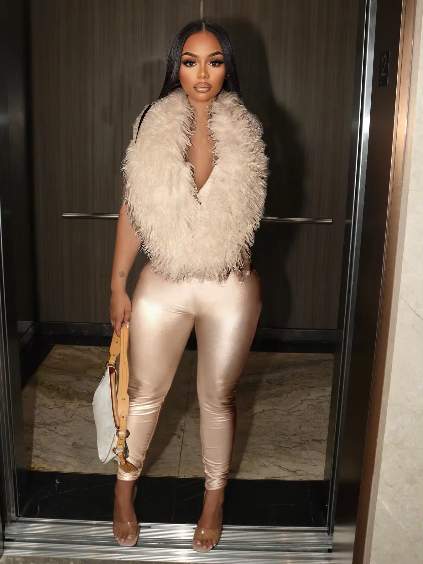 Soft Serve Feather Jumpsuit - Long Pants