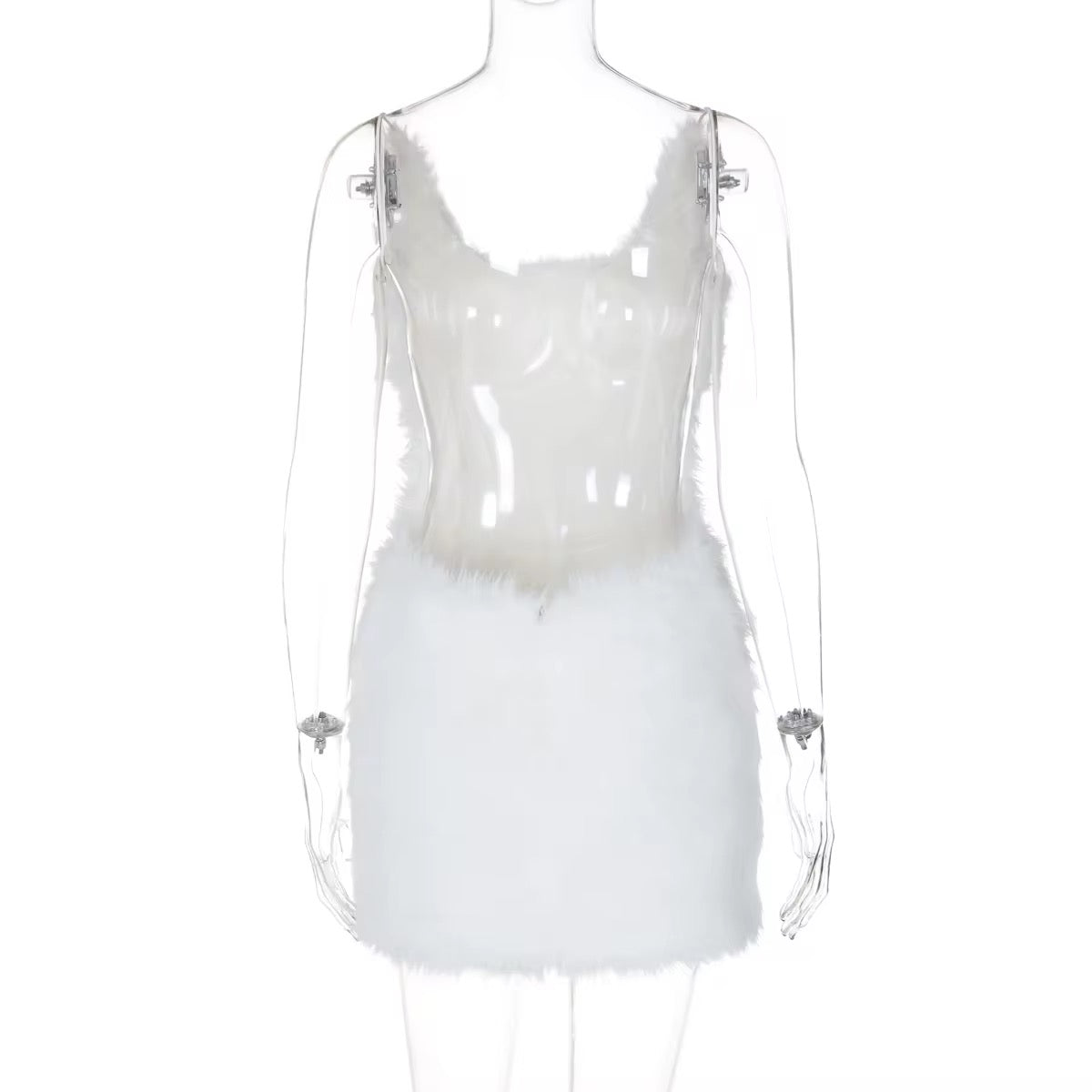 Heaven Sent Plush Fur Mini Dress