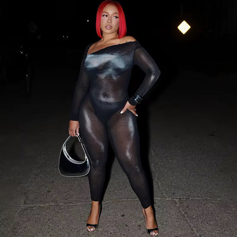 Midnight Aura Body Print Jumpsuit