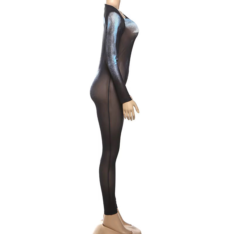 Midnight Aura Body Print Jumpsuit