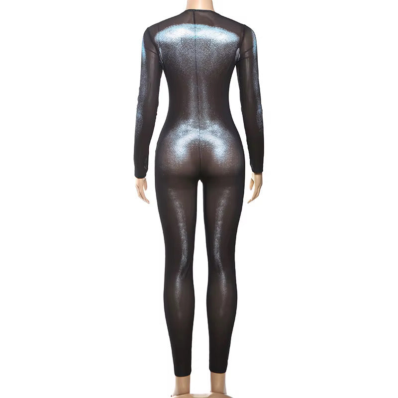 Midnight Aura Body Print Jumpsuit