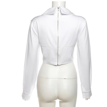 Angelic Touch Zipper Blouse