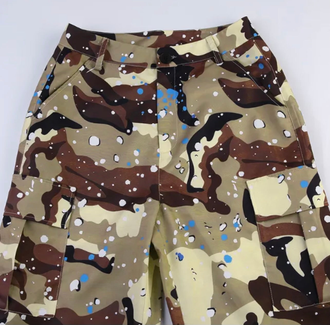 Splurge Camo Paint Oversized Cargo Pants