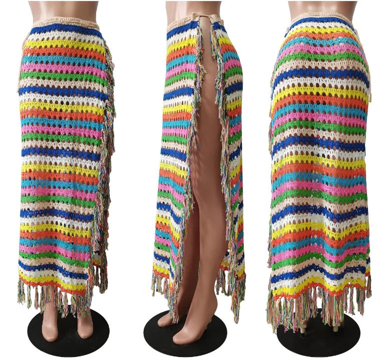 Platinum Touch Sequin Knit Skirt Set