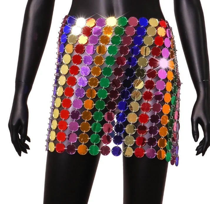 Candy Coated Sequin Skirt Set